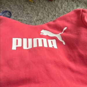 Puma Pink Logo Pullover Sweatshirt
